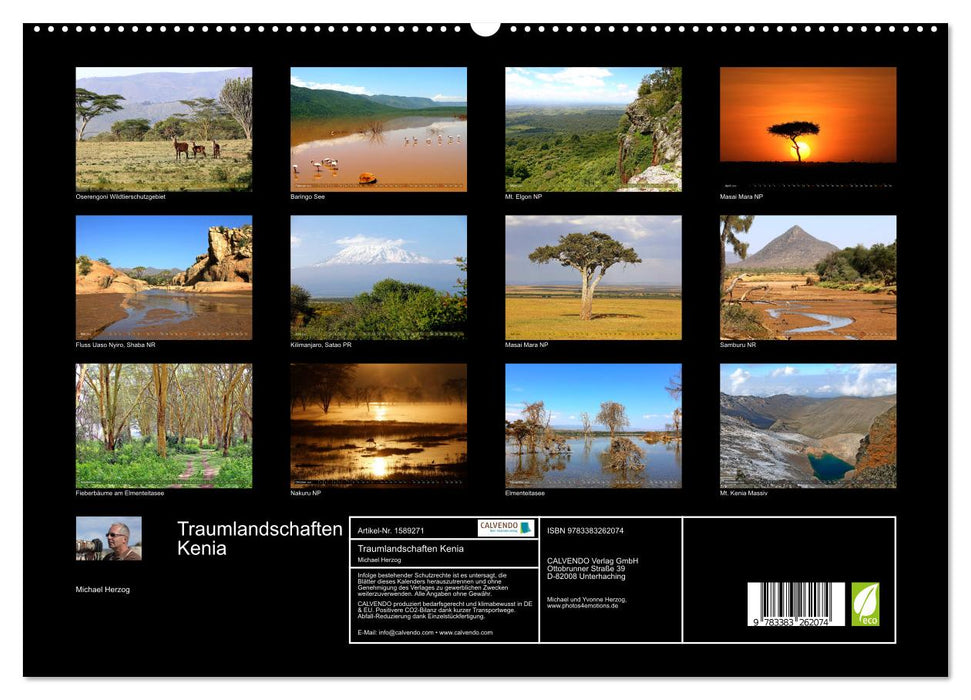 Traumlandschaften Kenia (CALVENDO Premium Wandkalender 2024)