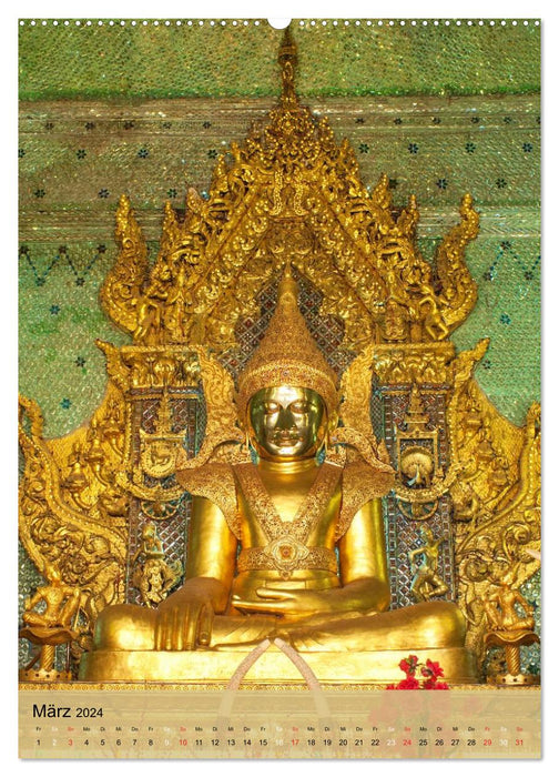 BUDDHA in GOLD (CALVENDO wall calendar 2024) 