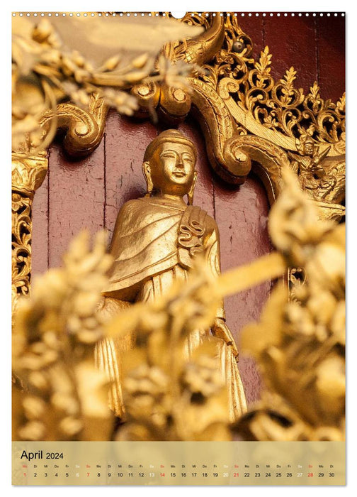 BUDDHA in GOLD (CALVENDO Wandkalender 2024)