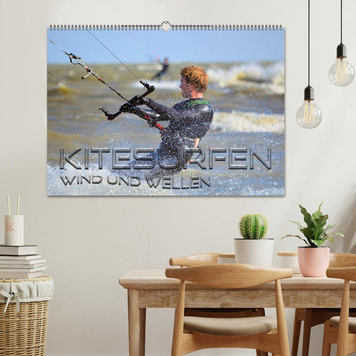 Kitesurfen - Wind und Wellen (CALVENDO Wandkalender 2024)