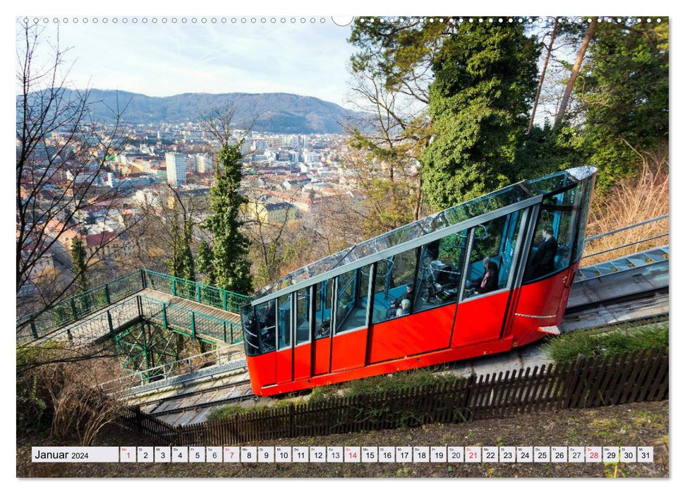 Geliebtes Graz. Schmuckstück und Herzensstadt (CALVENDO Premium Wandkalender 2024)