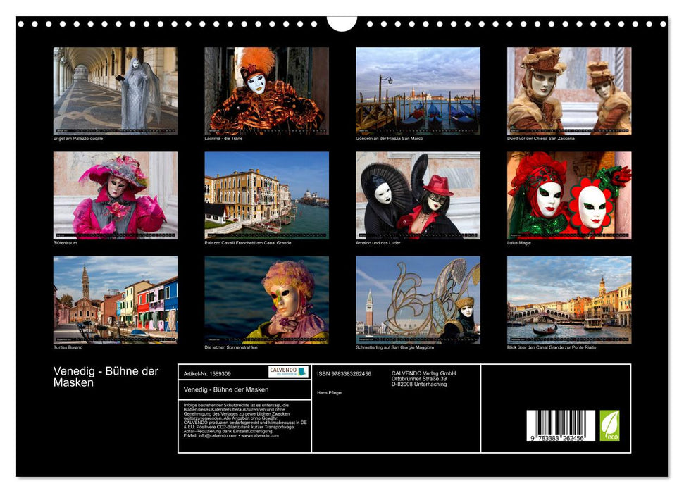 Venedig - Bühne der Masken (CALVENDO Wandkalender 2024)