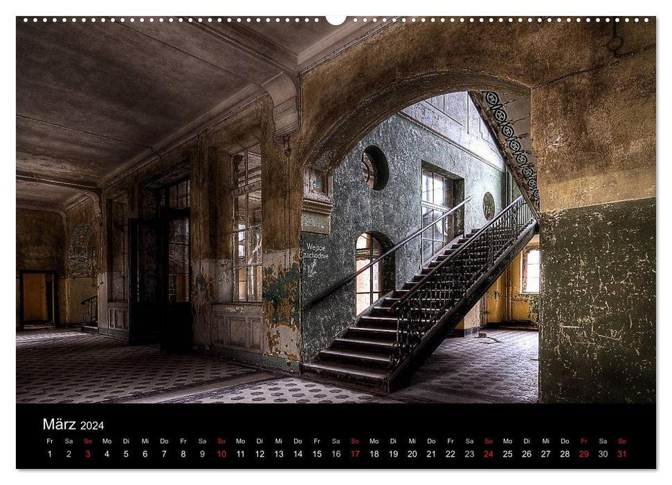 Verlassene Orte - Die schönsten Treppenhäuser (CALVENDO Premium Wandkalender 2024)