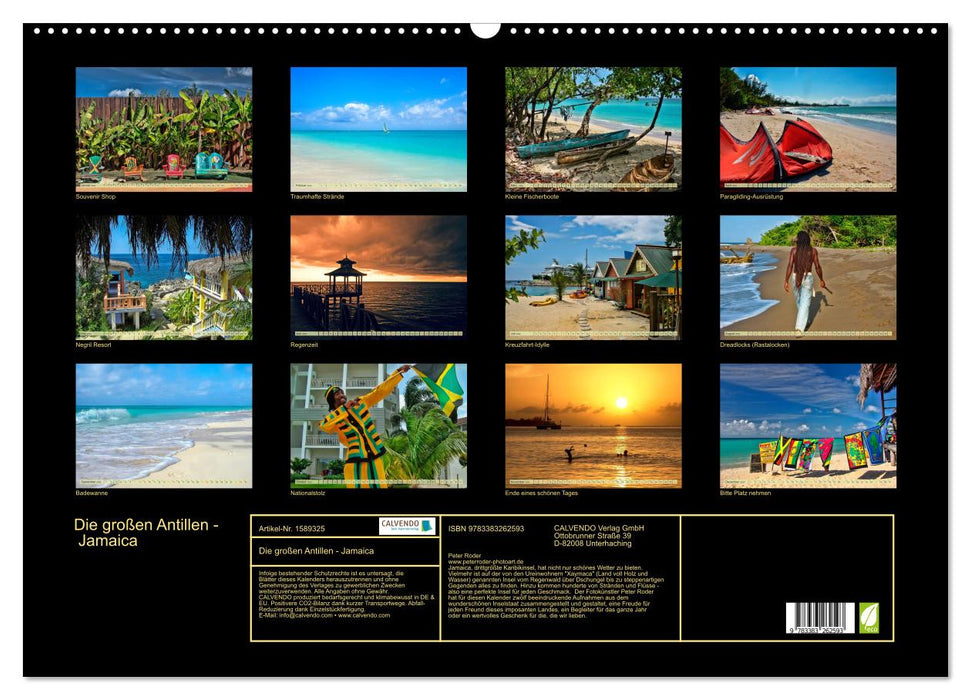 Die großen Antillen - Jamaica (CALVENDO Wandkalender 2024)