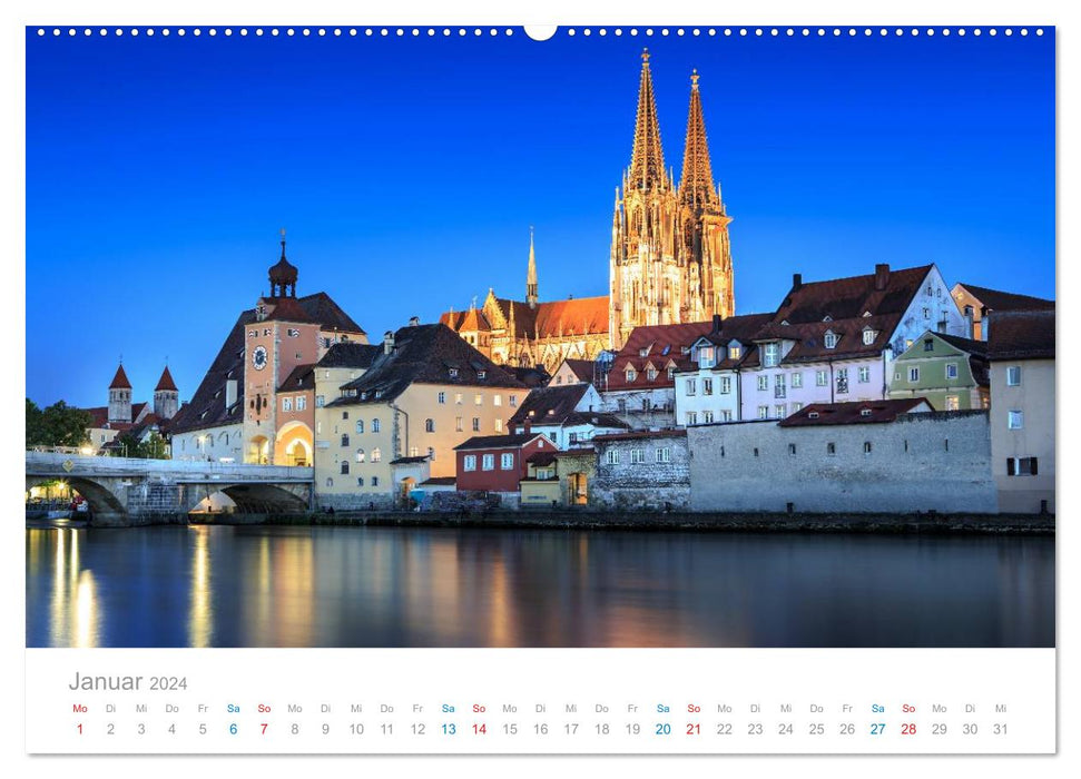 Regensburg - Welterbestadt an der Donau (CALVENDO Wandkalender 2024)
