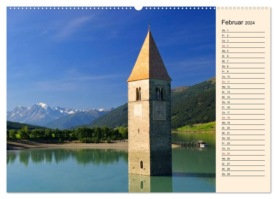 Südtirol - Zwischen Ortler und Dolomiten (CALVENDO Wandkalender 2024)