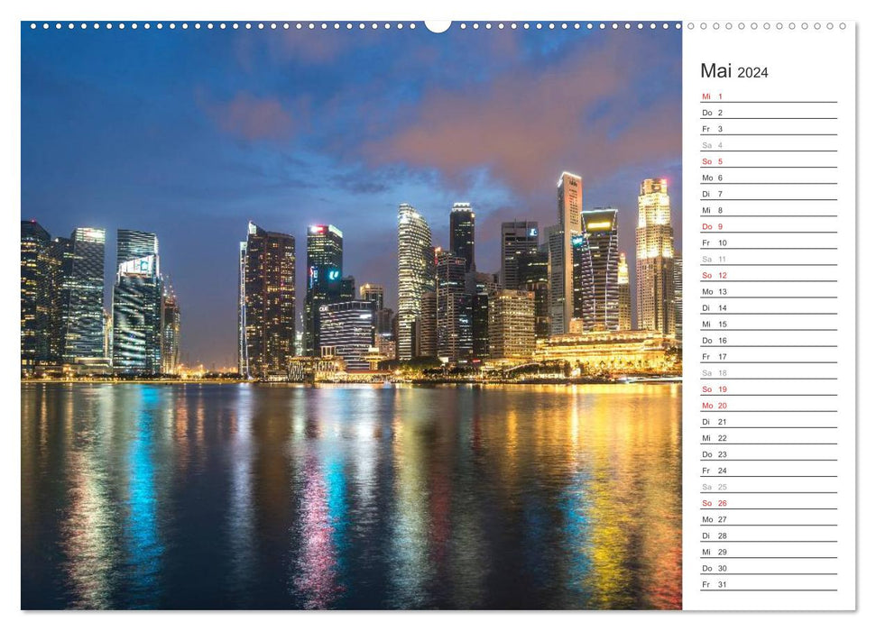 Skylines weltweit (CALVENDO Premium Wandkalender 2024)