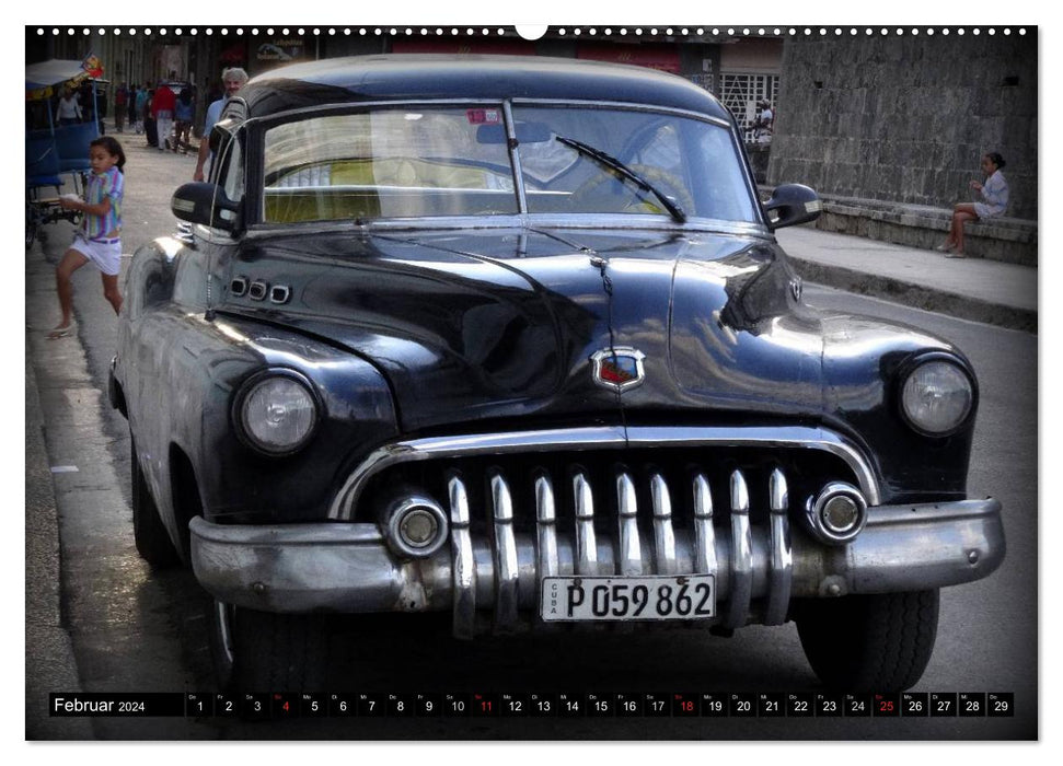 Black is Beautiful - Schwarze Oldtimer (CALVENDO Premium Wandkalender 2024)