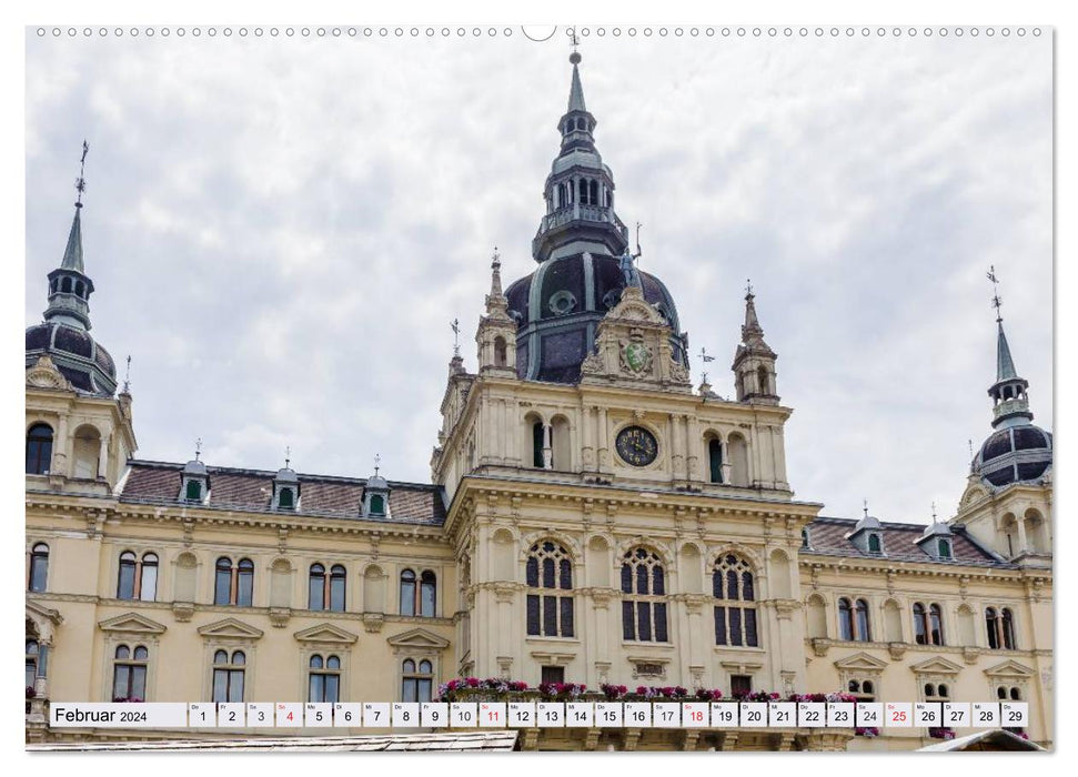 Geliebtes Graz. Schmuckstück und Herzensstadt (CALVENDO Wandkalender 2024)