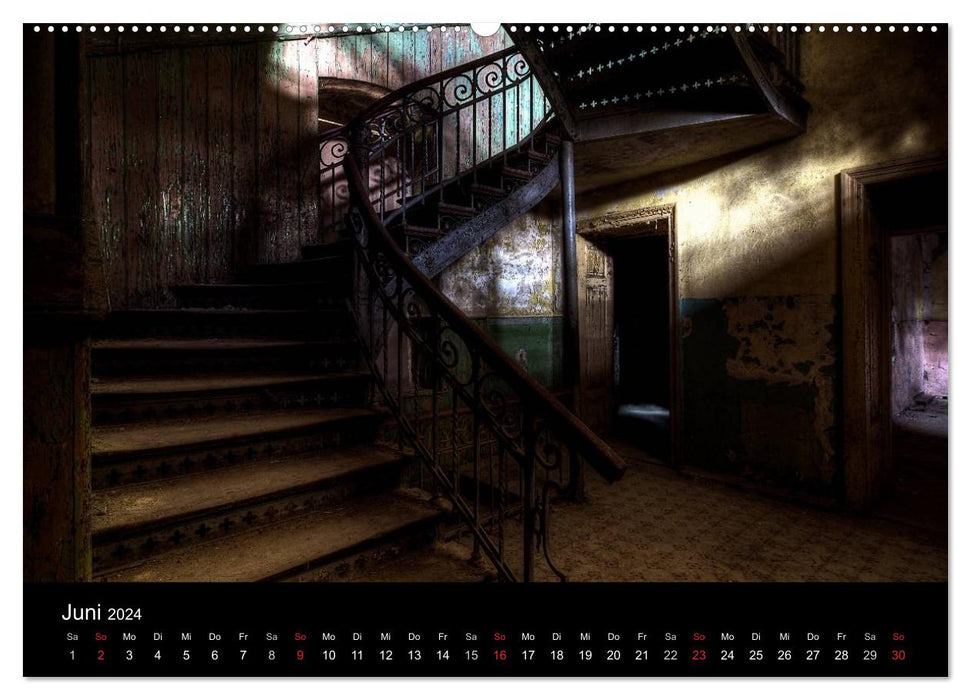 Verlassene Orte - Die schönsten Treppenhäuser (CALVENDO Wandkalender 2024)