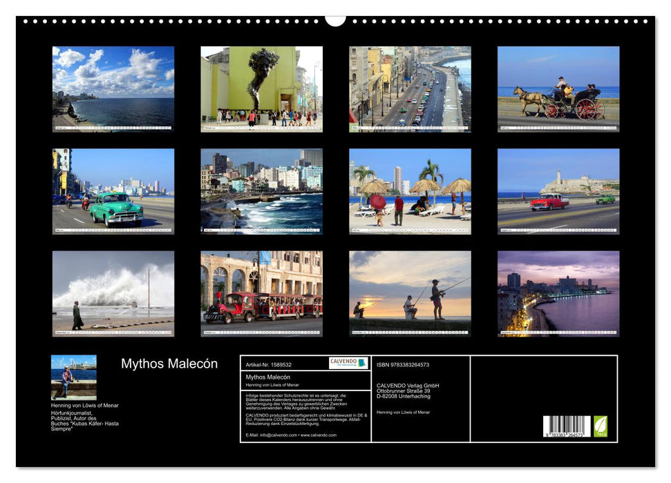 Mythos Malecón - Havannas berühmte Uferstraße (CALVENDO Wandkalender 2024)