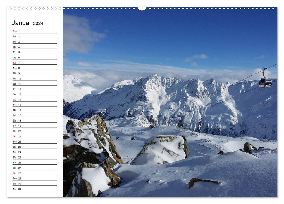 Österreich. Grüße vom Land der Berge und Seen (CALVENDO Premium Wandkalender 2024)