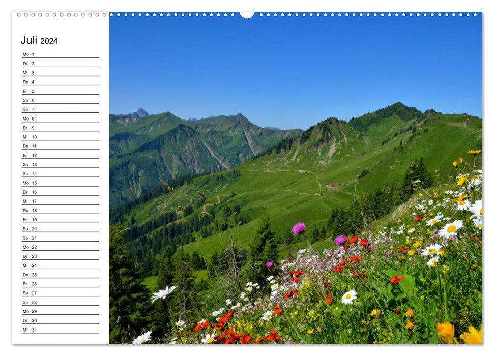 Österreich. Grüße vom Land der Berge und Seen (CALVENDO Premium Wandkalender 2024)