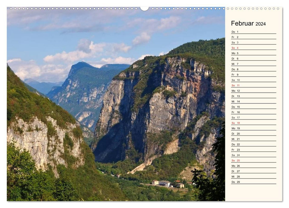 Trentino - Von den Dolomiten bis zum Gardasee (CALVENDO Wandkalender 2024)