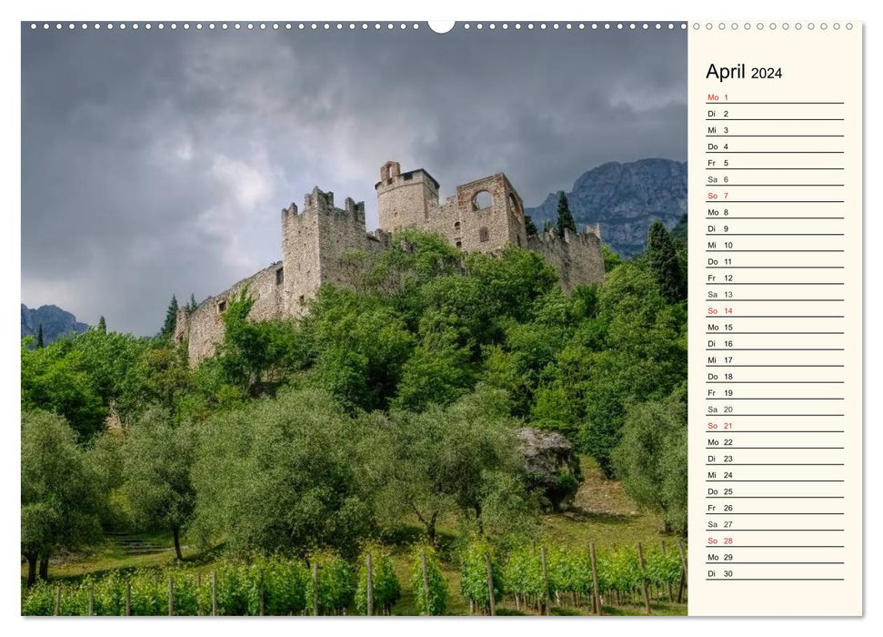 Trentino - Von den Dolomiten bis zum Gardasee (CALVENDO Wandkalender 2024)