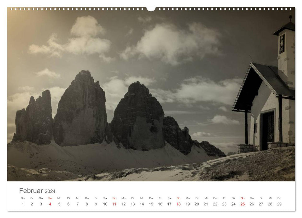 Drei Zinnen - Südtirols Wahrzeichen (CALVENDO Premium Wandkalender 2024)