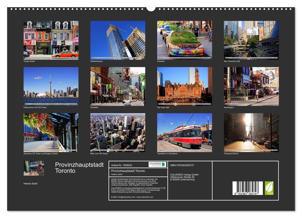 Provinzhauptstadt Toronto (CALVENDO Premium Wandkalender 2024)