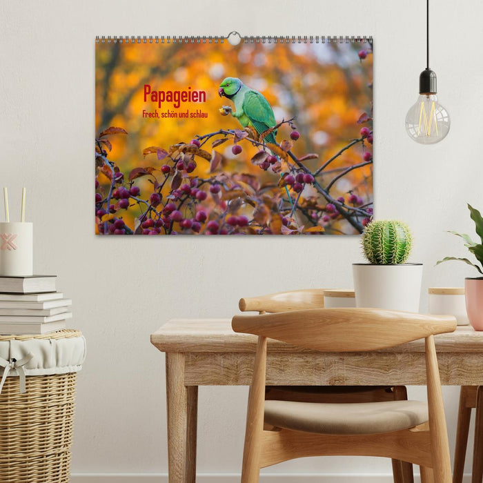 Papageien - Frech, schön und schlau (CALVENDO Wandkalender 2024)