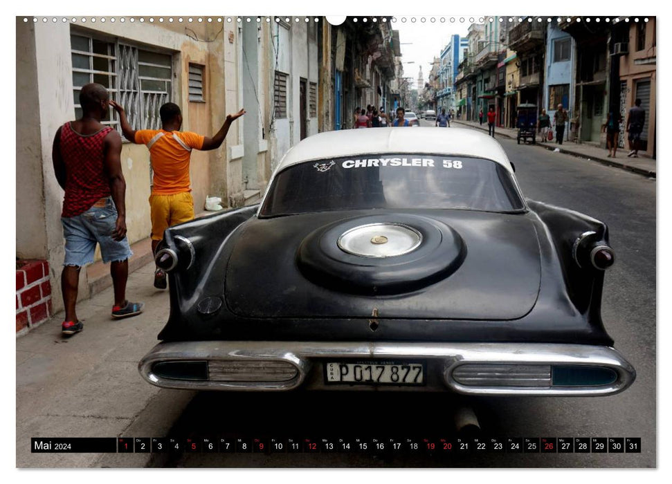 Black is Beautiful - Schwarze Oldtimer (CALVENDO Wandkalender 2024)