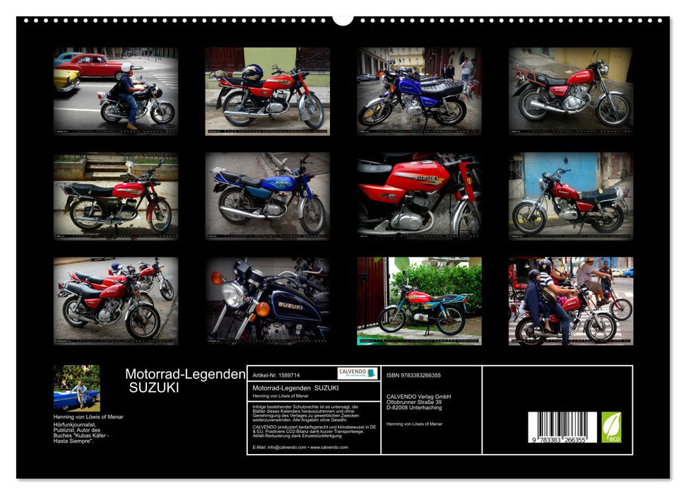 Motorrad-Legenden: SUZUKI (CALVENDO Premium Wandkalender 2024)