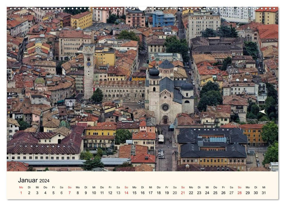 Trentino - Von den Dolomiten bis zum Gardasee (CALVENDO Wandkalender 2024)