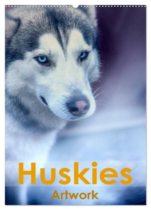 Huskies - Artwork (CALVENDO Wandkalender 2024)