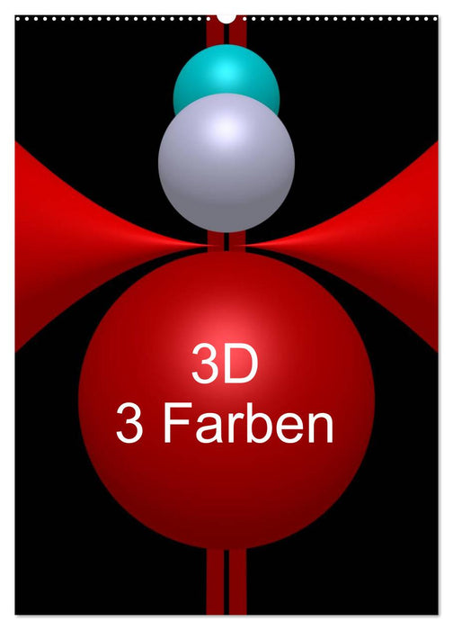 3D - 3 Farben (CALVENDO Wandkalender 2024)