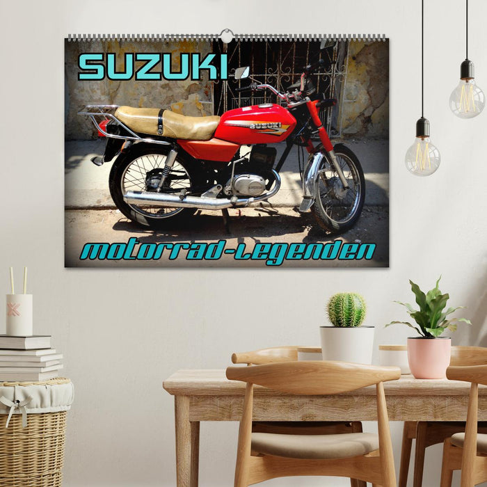 Légendes moto : SUZUKI (calendrier mural CALVENDO 2024) 