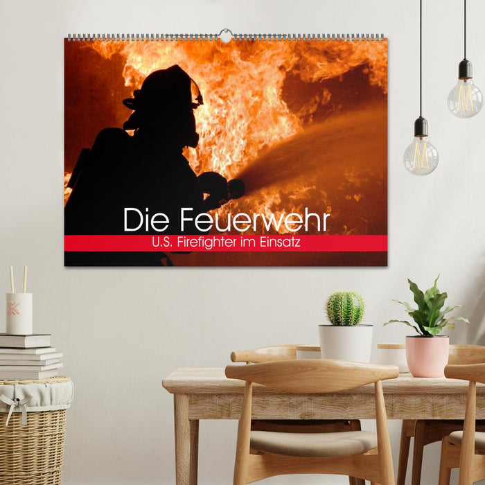 Die Feuerwehr. U.S. Firefighter im Einsatz (CALVENDO Wandkalender 2024)