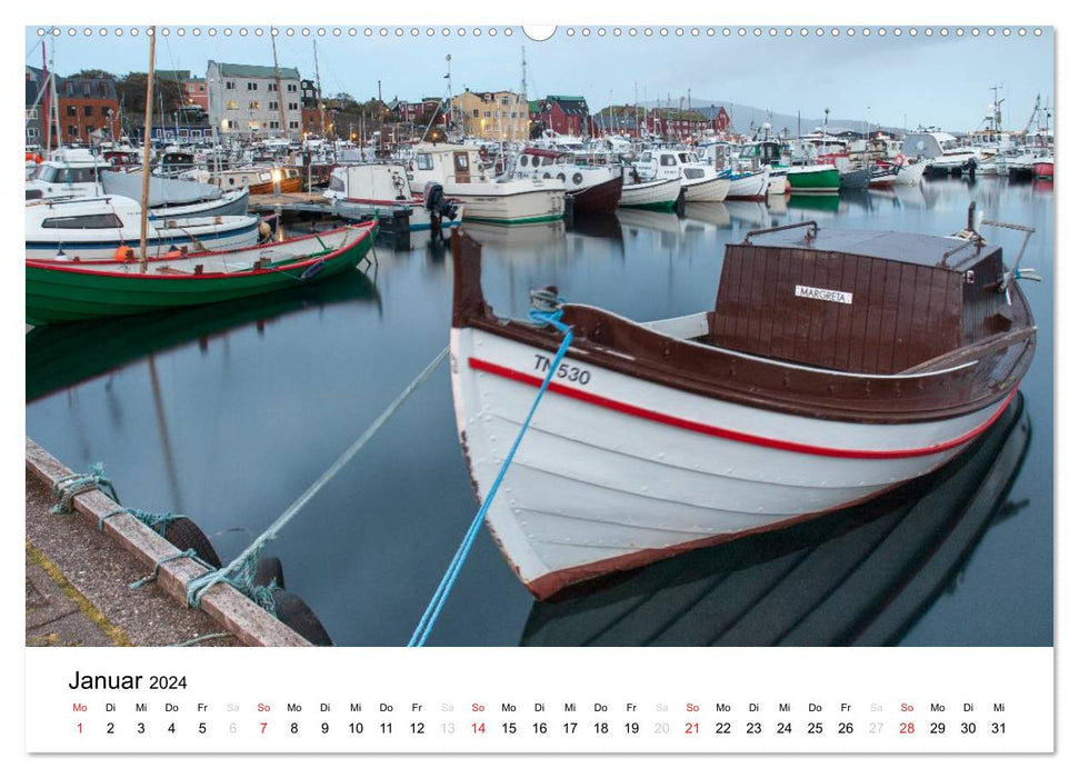 Tórshavn - capitale des îles Féroé (calendrier mural CALVENDO 2024) 