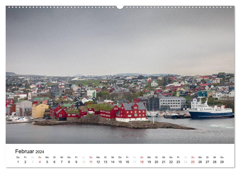 Tórshavn - Hauptstadt der Färöer Inseln (CALVENDO Wandkalender 2024)