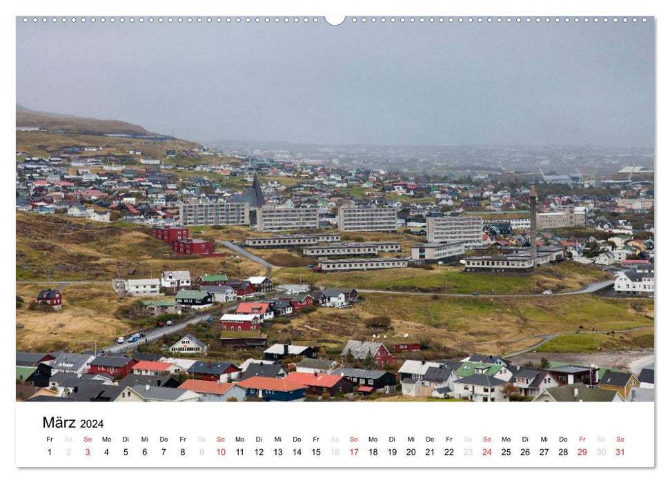 Tórshavn - capitale des îles Féroé (calendrier mural CALVENDO 2024) 