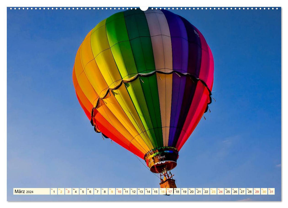 Vol en montgolfière, épreuve de courage (Calendrier mural CALVENDO 2024) 