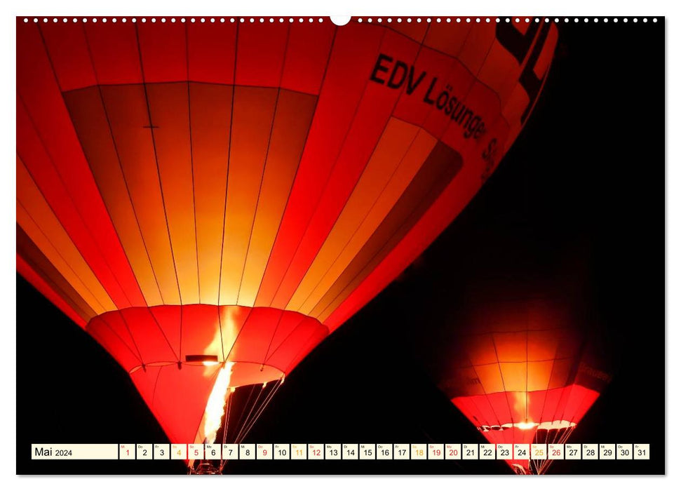 Vol en montgolfière, épreuve de courage (Calendrier mural CALVENDO 2024) 