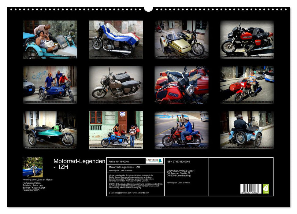 Légendes moto : IZH (calendrier mural CALVENDO 2024) 