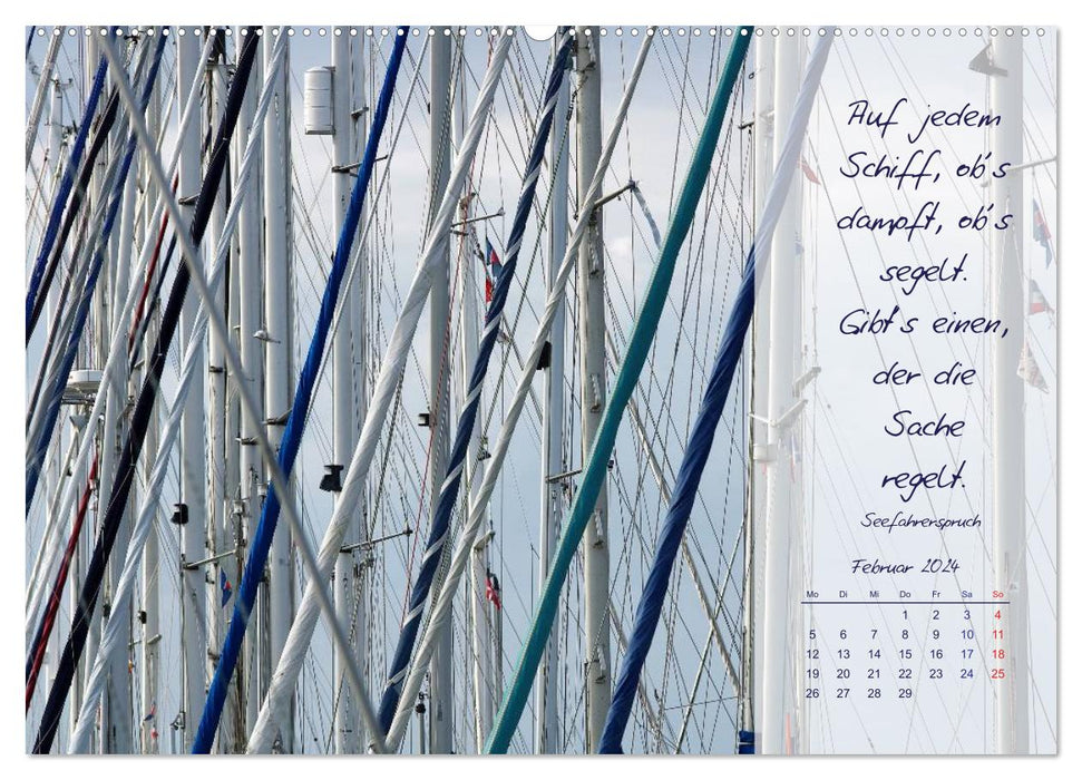 Detailed view of a sailor (CALVENDO wall calendar 2024) 