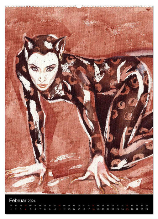 Burlesque Love Cats Katzen (CALVENDO Wandkalender 2024)