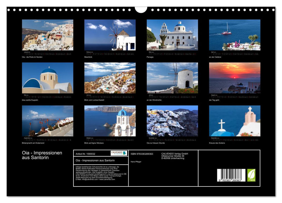 OIA - Impressionen aus Santorin (CALVENDO Wandkalender 2024)