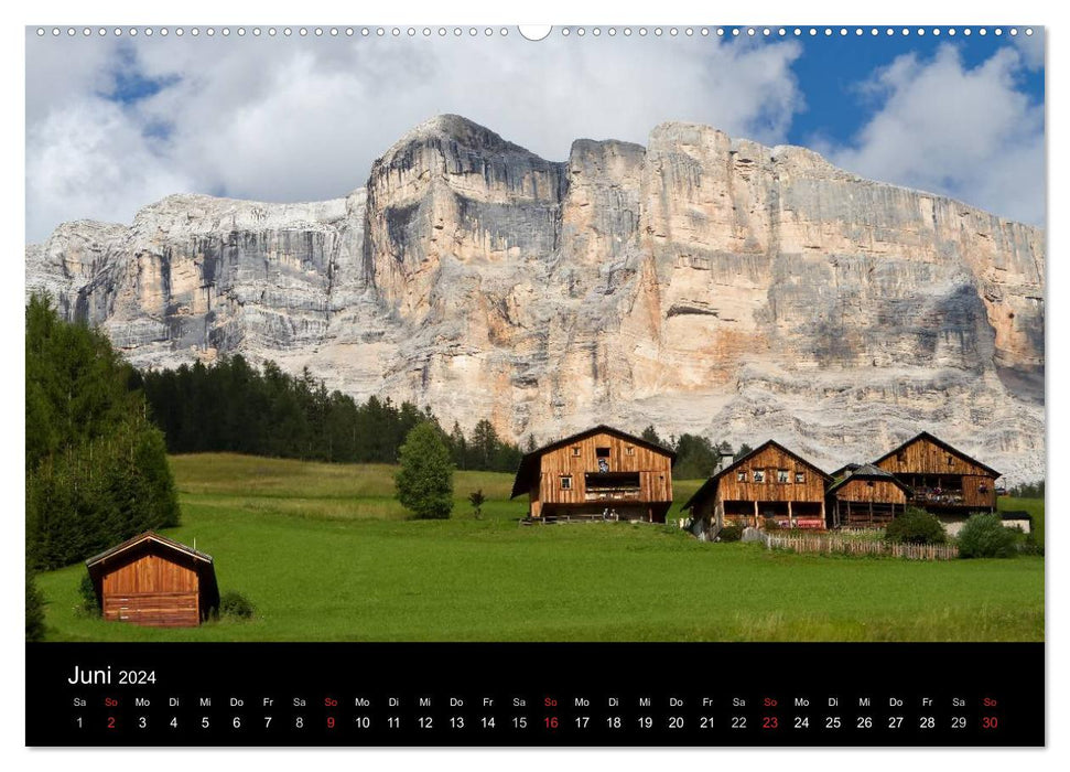 Ladinia - Là où le Tyrol du Sud est le plus beau (Calendrier mural CALVENDO 2024) 