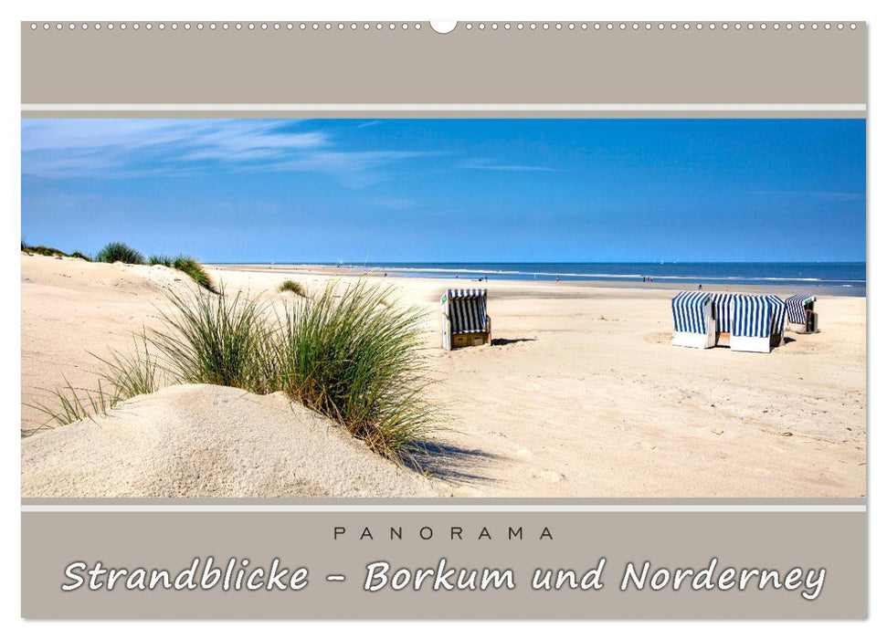 Vues sur la plage de Borkum et Norderney (calendrier mural CALVENDO 2024) 