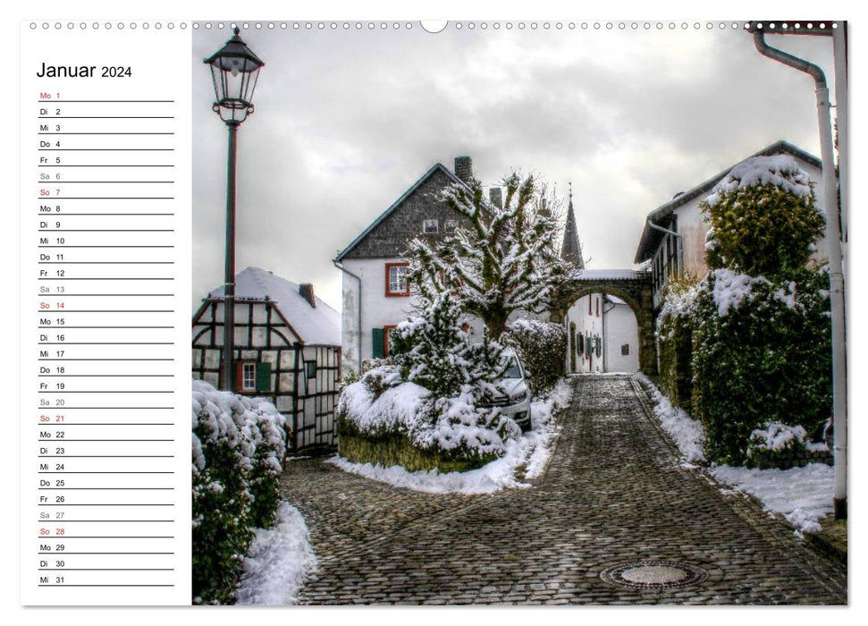 Die schönsten Orte der Eifel (CALVENDO Premium Wandkalender 2024)