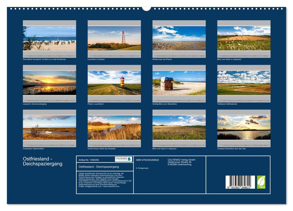 Ostfriesland - Deichspaziergang (CALVENDO Premium Wandkalender 2024)