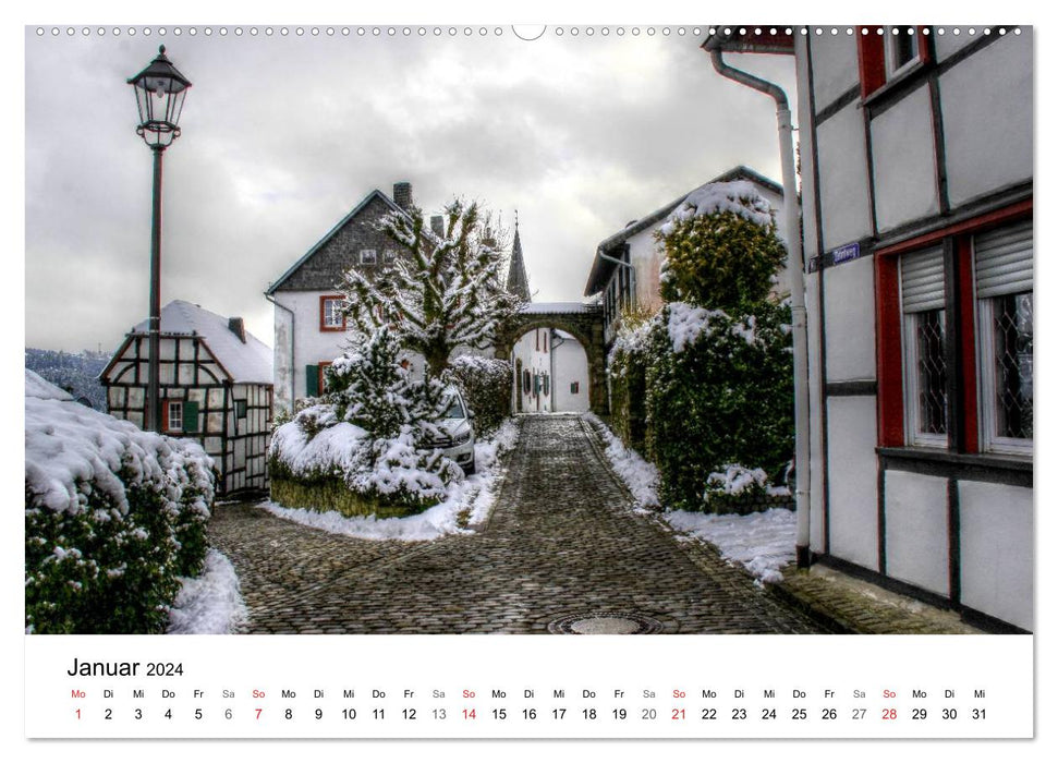 Die schönsten Orte der Eifel (CALVENDO Premium Wandkalender 2024)