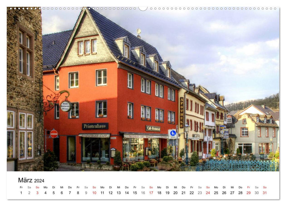 Les plus beaux endroits de l'Eifel (Calendrier mural CALVENDO Premium 2024) 