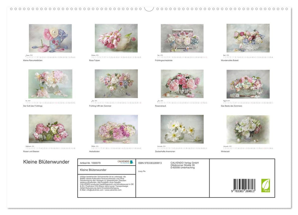 Petits miracles de fleurs (Calendrier mural CALVENDO Premium 2024) 