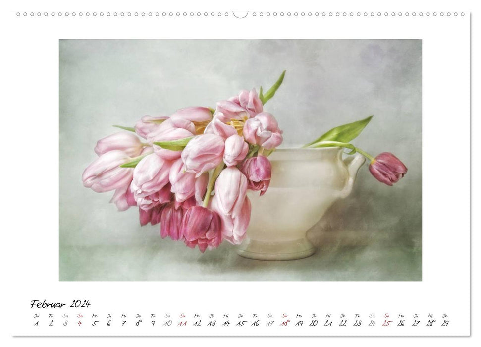 Petits miracles de fleurs (Calendrier mural CALVENDO Premium 2024) 