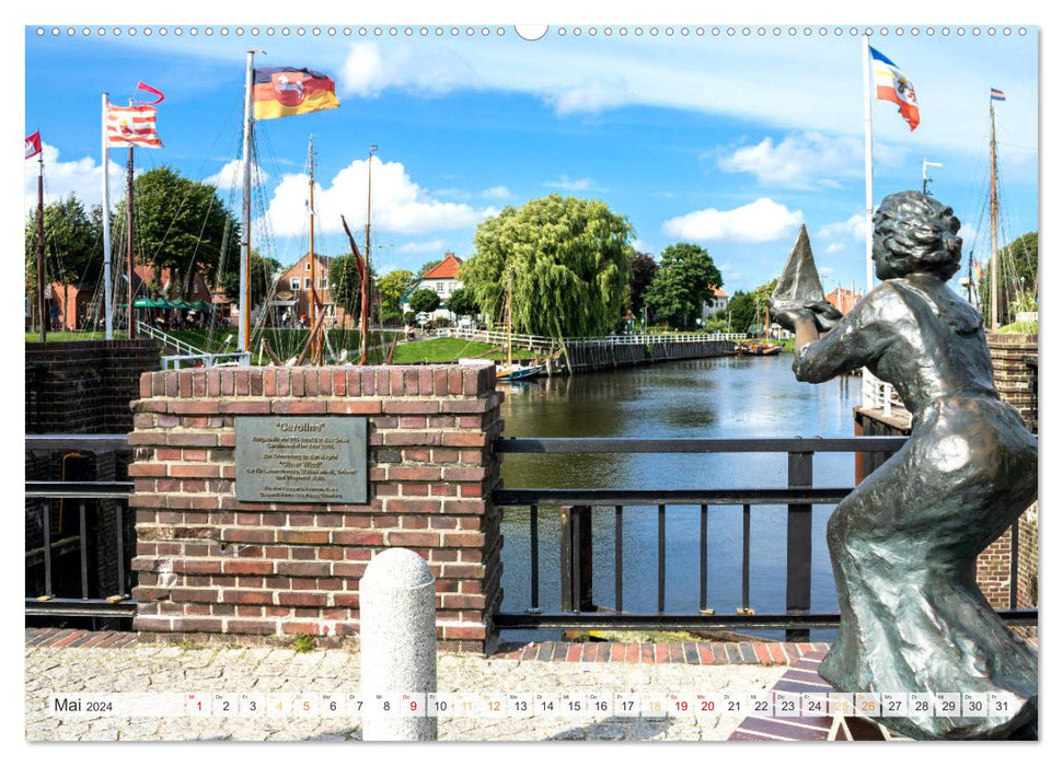 Maritime coastal towns - from Greetsiel, via Neuharlingersiel to Schillig (CALVENDO wall calendar 2024) 