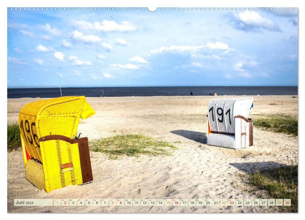 Maritime coastal towns - from Greetsiel, via Neuharlingersiel to Schillig (CALVENDO wall calendar 2024) 