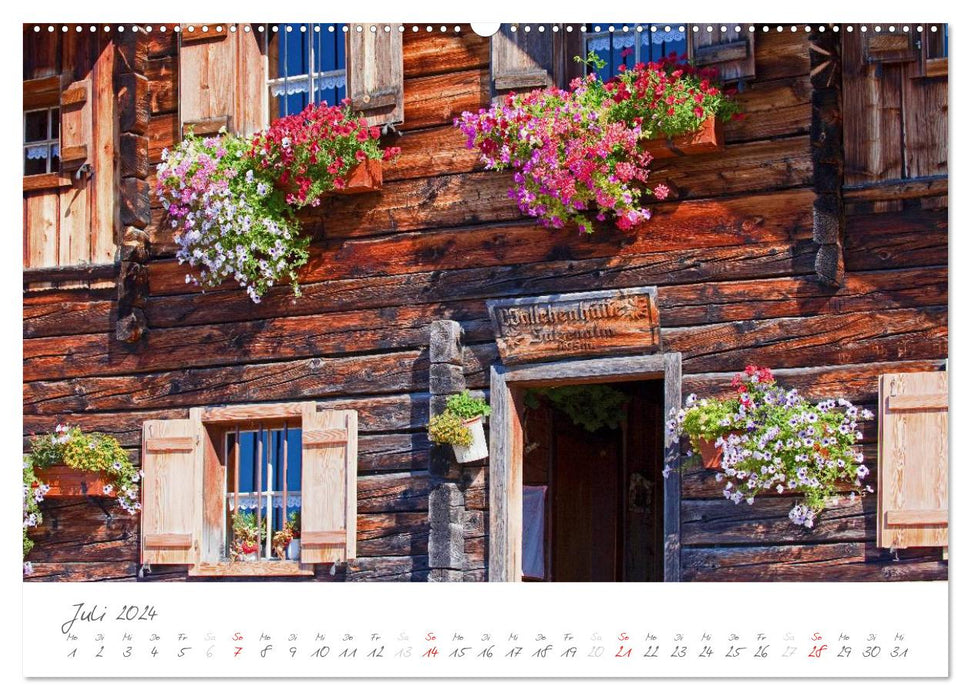 Einladung auf die Salzburger Almhütten (CALVENDO Premium Wandkalender 2024)