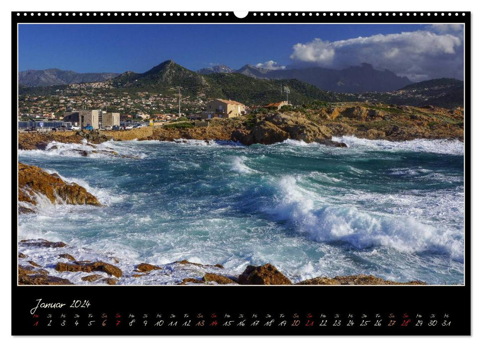 Corse - île de beauté brute (Calvendo Premium Wall Calendar 2024) 